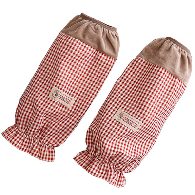 韩版简约可爱女办公室套袖丝绒防污耐磨耐脏干活布料袖套上班工作