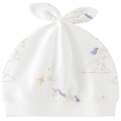 乖奇熊新生宝宝春秋季纯棉胎帽子