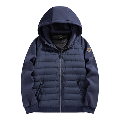 雅鹿连帽短款保暖羽绒服