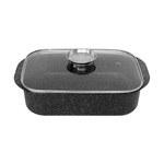 电磁炉烤鱼盘长方形麦饭石色火锅锅家用大容量多功能不粘烤盘商用