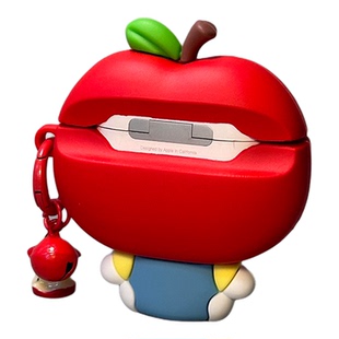 适用可爱红苹果kt猫airpodspro3代耳机壳4代耳机保护壳小众3代华强北5代无线蓝牙耳机套硅胶软壳2代保护套1代