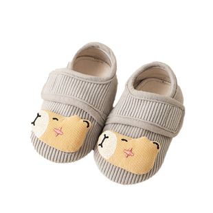 爱笑喵室内秋冬地板袜鞋儿童居家隔凉防滑软厚底静音宝宝学步早教