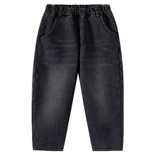 小象汉姆童装男童牛仔裤加绒秋冬新款2025儿童保暖长裤冬季韩版潮