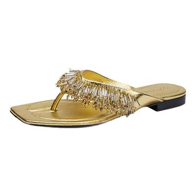 cotemp手工串珠钉珠拖鞋