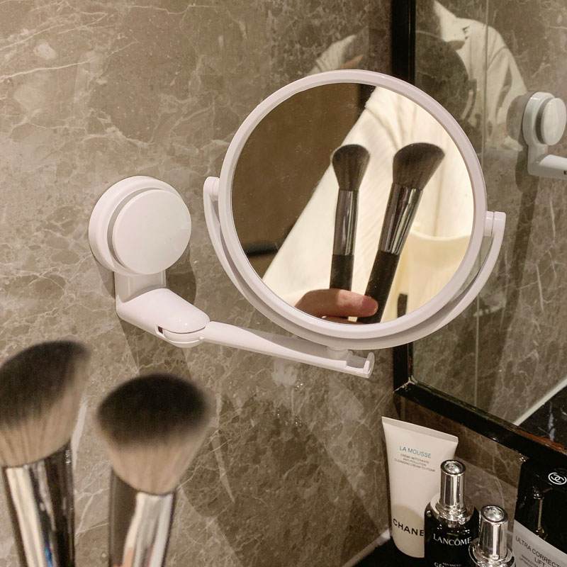 浴室洗面台可调节折叠吸盘镜子卫生间家用免打孔壁挂放大化妆镜