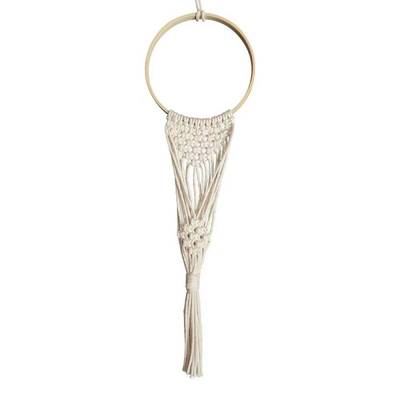 波西米亚手工编织挂毯干花网兜