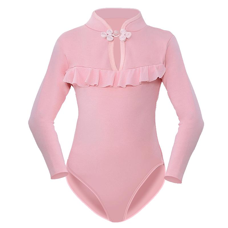 兒童舞蹈服練功服芭蕾舞女長(zhǎng)袖秋冬季形體中國(guó)舞少兒跳舞體操服裝