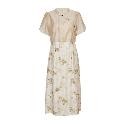 婉甸2025夏季新品西湖色两件套连衣裙1242N46YT3