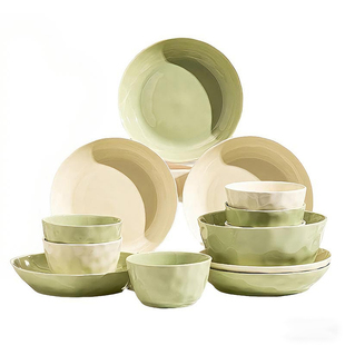 碗碟套装家用2026新款高颜值釉下彩饭碗盘子筷景德镇陶瓷乔迁餐具