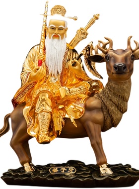 康盛铜保平安中式客厅姜太公神像