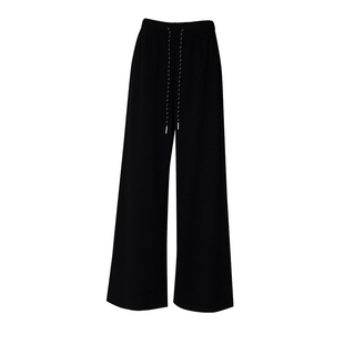 twosweet【云感糯米裤】秋冬保暖垂顺抽绳松紧腰一缝窄版直筒卫裤