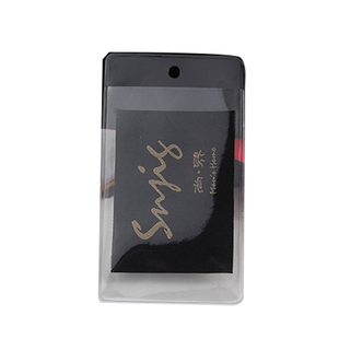 现货批发PVC透明吊牌袋 标签商标卡套袋 唛头平口塑料备扣领标袋