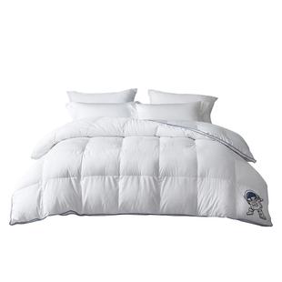 水星儿童95白鹅绒冬被子抑菌防螨加厚羽绒被A类可水洗白鸭绒被芯