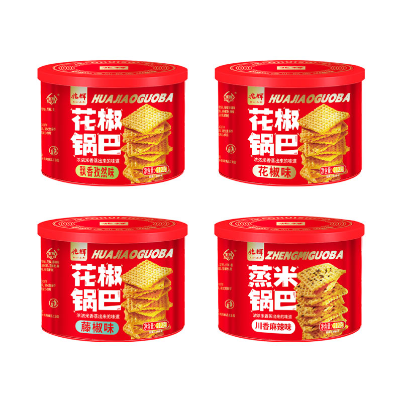 兆辉212g罐装多种口味锅巴零食