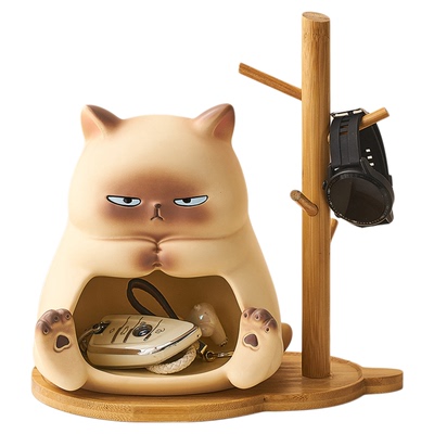 猫咪钥匙收纳摆件家居客厅装饰品