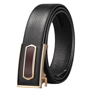 加长皮带内扣男士自动扣内穿腰带男真皮头层牛皮裤带男商务休闲