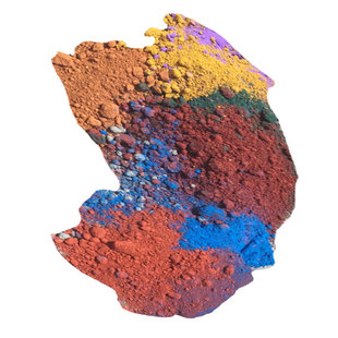 个性路面彩色氧化铁黑绿蓝黄调色优质颜色粉多色水泥地面制作