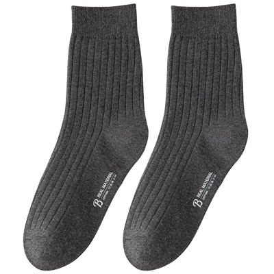 100%纯棉防臭男士中筒袜