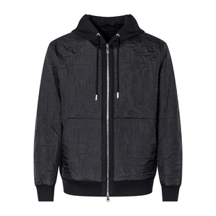 ANDREW MACKENZIE男士秋冬保暖舒适宽松连帽拉链外套棉服上衣