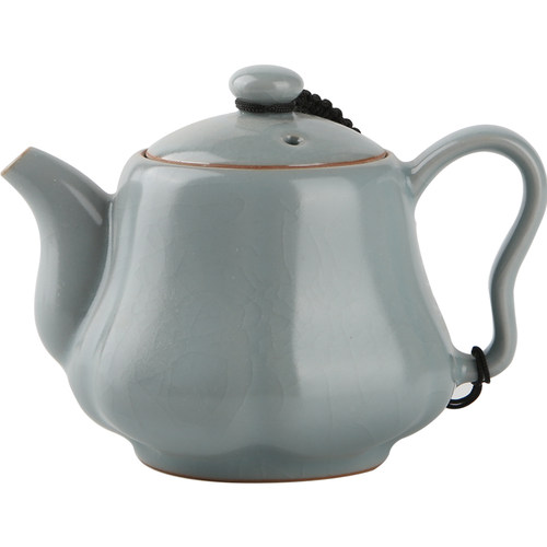 三勤堂汝窑茶壶景德镇陶瓷开片单壶功夫茶具泡茶器家用过滤南瓜壶