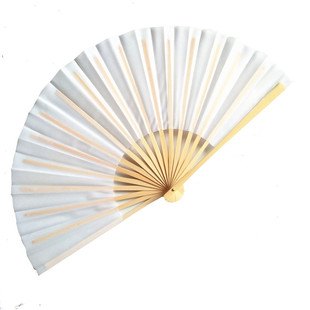 折扇10寸纸扇书生绢布扇子古典舞男子群舞荷花奖汉唐服舞蹈双面白