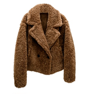 真羊毛海宁短款皮草毛毛外套女秋冬季年轻版西装领羊羔毛皮毛一体