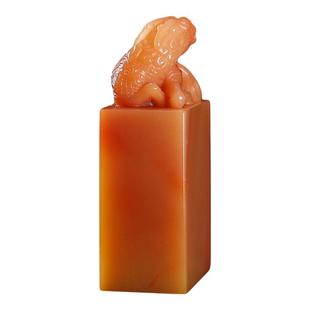 西泠印社孤品系列麒麟钮老挝金沙地芙蓉扁章高档石材印章书法国画手工篆刻玉石闲章高端私人定制落款孤品章