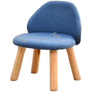 家逸儿童靠背椅子多功能实木沙发凳换鞋凳家用创意小板凳矮凳子