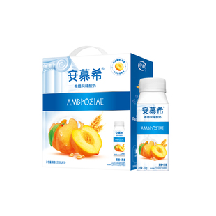 10月安慕希官方旗舰店黄桃燕麦酸奶整箱酸牛奶200g*10盒年货