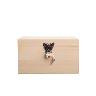 木盒子定做礼品盒复古木盒子松木长方形翻盖实木盒定制木制包装盒