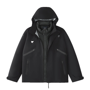FILA FUSION斐乐潮牌羽绒服两件套男2026春新款休闲宽松保暖外套