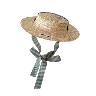 ins儿童遮阳防晒草帽男童夏季大帽檐女童草编宝宝帽子凉帽出游潮