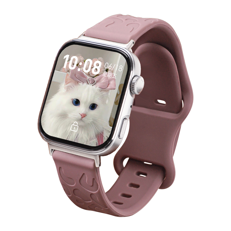 适用于红米watch6/5/4表带redmiwatch6新款猫爪纹硅胶腕带8/9pro硅胶redmi女款创意透气配件替换防水汗夏表链