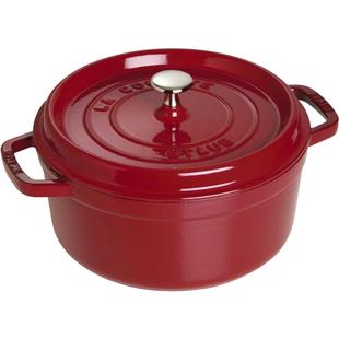 staub珐宝法国进口22cm铸铁炖锅红色珐琅锅多功能不粘焖烧锅煲汤
