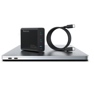 航嘉S100氮化镓充电器100w多口PD快充插头GaN适用于iPhone17苹果16Macbookpro小米华为笔记本电脑typec充电头