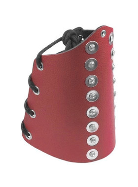 闪亮水钻蓝绿红荔枝纹皮朋克手链