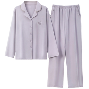有内睡衣女士加厚纯棉2025新款A类抗菌家居服女款套装长袖秋冬