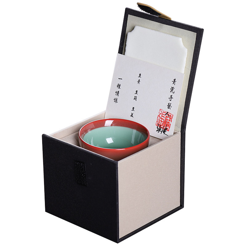 灵青坊复古青瓷弟窑中式品茗杯
