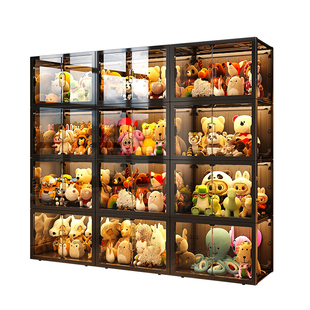 娃娃展示柜装玩具桶毛绒玩具收纳神器公仔置物架子放布玩偶收纳筒