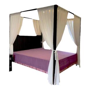 东南亚风美式中式架子床幔床帘帷幔定制酒店民宿客栈纱幔床纱蚊帐