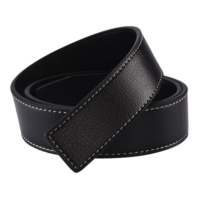 无头皮带不带头无扣带条真皮百搭裤带3.8平滑扣适用H打孔腰带身