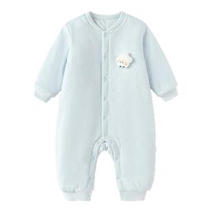 巴拉巴拉婴儿连体衣新生儿衣服宝宝加厚睡衣儿童爬服冬装新款童装