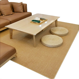 中式原木风仿剑麻茶室茶桌飘窗垫客厅阳台地毯榻榻米打坐垫子定制