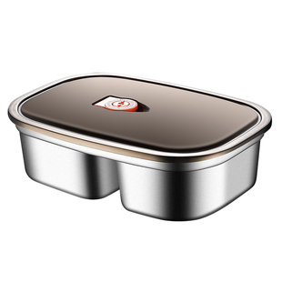 德国 保鲜盒316不锈钢饭盒微波炉加热便当专用餐盒密封冰箱收纳盒
