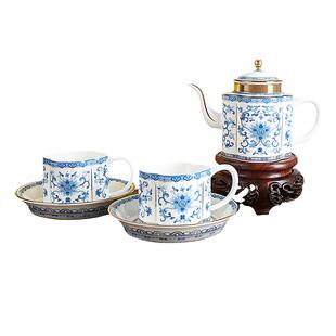 高淳盛世如意茶具茶壶陶瓷套装功夫茶具礼盒青花瓷珐琅中国风茶具