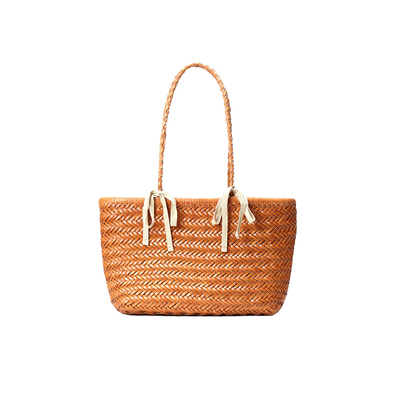 HALFWORK头层牛皮纯手工编织包