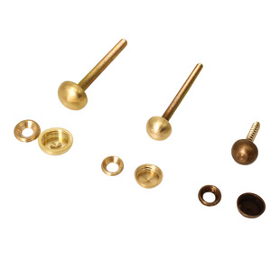 纯铜自攻螺丝美观装饰帽镜钉玻璃钉螺母黄铜遮丑盖古建家具铜配件