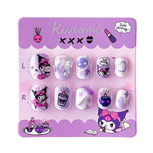 儿童卡通萌趣指甲贴宝宝环保使用甲片穿戴甲小女孩美甲贴无毒无味