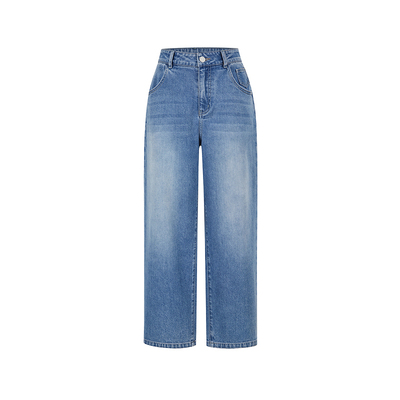 indicia标记2026夏季新款复古阔腿九分裤百搭显瘦牛仔裤L2B6NK080