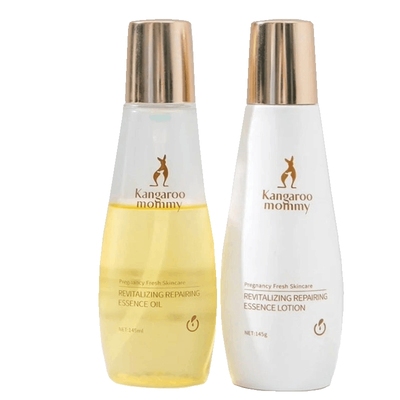 袋鼠妈妈妊娠纹精华油淡纹乳套装